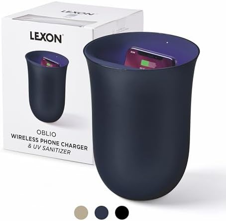 Dark blue wireless charging sanitizing vase