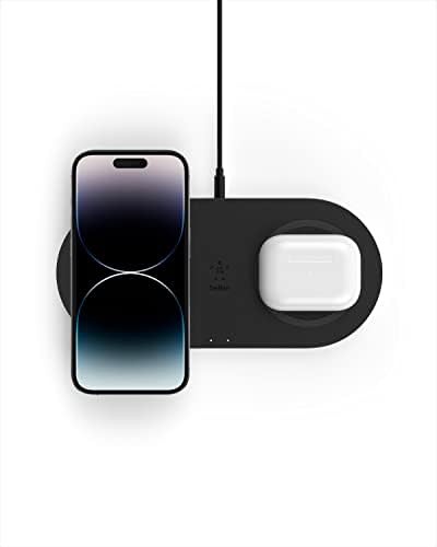 Black dual ten watt wireless charger