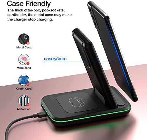 Black foldable three in one charging station — photo 4