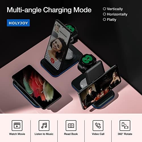 Black foldable three in one charging station — photo 5