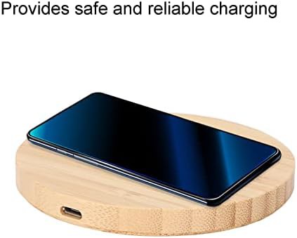 Bamboo wood ten watt wireless charging station — photo 5