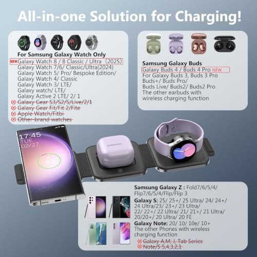 Black three in one travel charging stand — photo 3