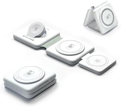 Three way foldable wireless charging valet