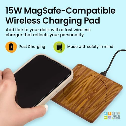 Magnetic wood finish fifteen watt charging pad — photo 4