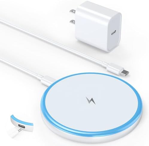 Magnetic wireless charging pad with adapter