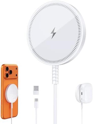 Lightweight dual port magnetic charging pad