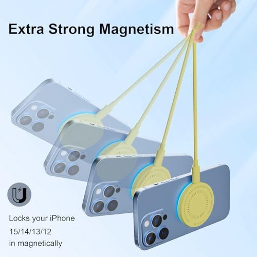 Yellow magnetic wireless charging pad two pack — photo 5