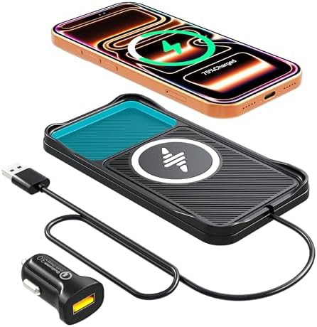 Silicone non slip car dashboard charging pad