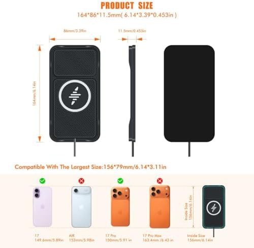 Silicone non slip car dashboard charging pad — photo 3