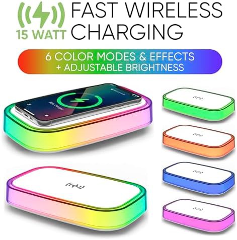 Wireless charging pad with RGB light — photo 5