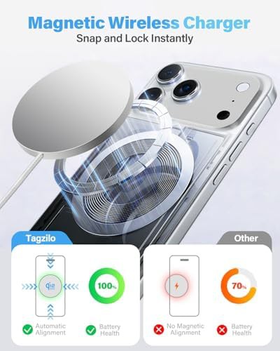 White magnetic wireless charger two pack — photo 4