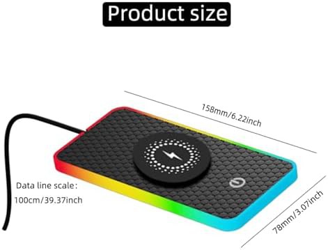 Car wireless charger pad with RGB light — photo 5