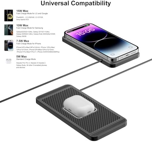Anti slip car wireless charging mat — photo 5