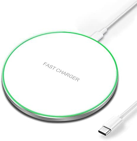Slim aluminum white wireless charging pad