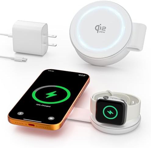White two in one travel charging station