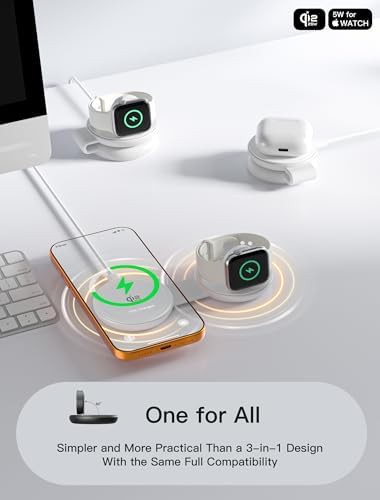 White two in one travel charging station — photo 5