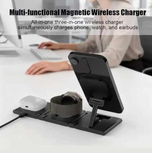 Foldable magnetic three in one charging dock — photo 5